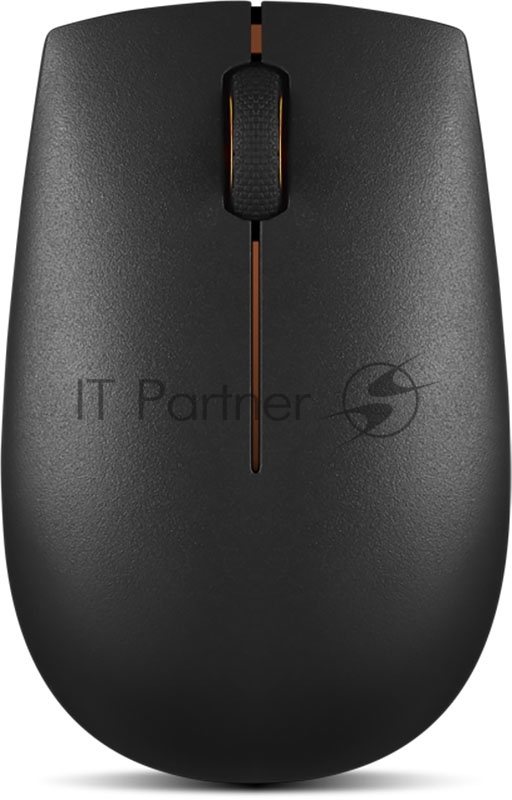 Мышь Lenovo 300 Wireless черный/оранжевый оптическая (1000dpi) беспроводная USB для ноутбука (2but)