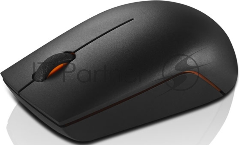 Мышь Lenovo 300 Wireless черный/оранжевый оптическая (1000dpi) беспроводная USB для ноутбука (2but)