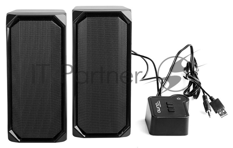 Активная RGB управляемая акустика 2.0 + Bluetooth, Qumo Charisma (ВТ 0054), 15ВТ, объемное звучание, отключаемая многорежимная RGB подсветка, USB+Jack 3,5мм