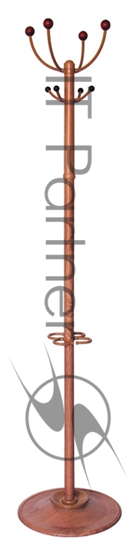 Вешалка напольная Титан Квартет-3Д 0141 вишня основание круг метал.