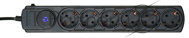 Сетевой фильтр Ippon BK212 1.8м (6 розеток) черный (коробка)