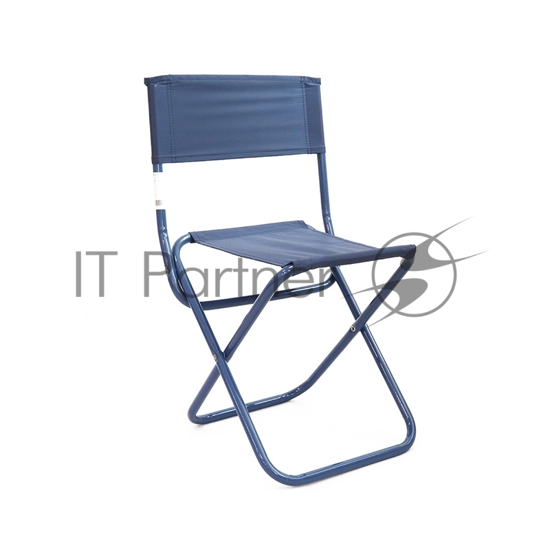 Стул туристич. СЛЕДОПЫТ складной со спин.,мал. 320х340х580мм, труба сталь 16х1мм (т. синий)/5/