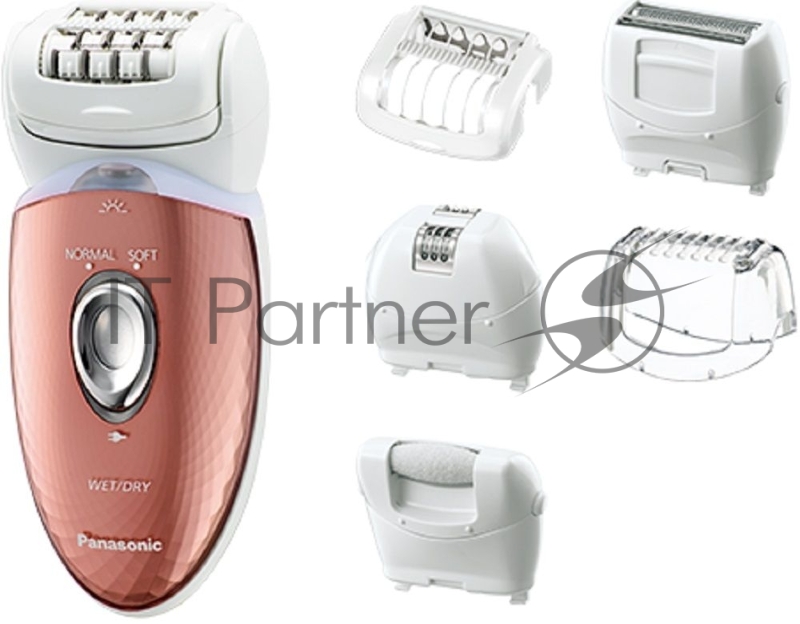 Эпилятор Panasonic ES-ED93-P520 скор.:2 насад.:7 от аккум. розовый/белый