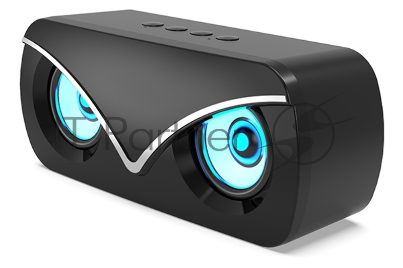 Колонка беспроводная Qumo Hawk (ВТ 0051), BT5.0, 10Вт, FM, MicroSD, USB, AUX, подсветка, 1500мА-ч