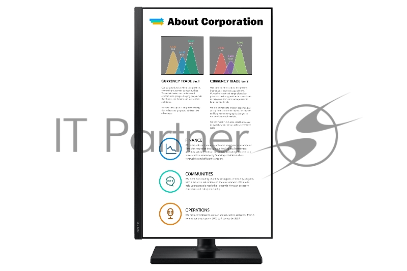 Монитор 23.8 Samsung F24T450FQI черный PLS LED 16:9 HDMI матовая 250cd 178гр/178гр 1920x1080 D-Sub FHD 3.3кг