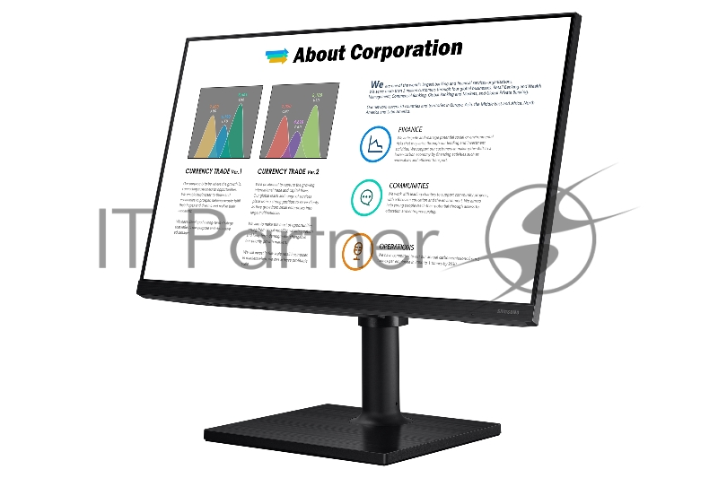 МОНИТОР 27 Samsung F27T450FQI Black с поворотом экрана (IPS, 1920x1080, 75Hz, 4 ms, 178°/178°, 250 cd/m, 1000:1, +HDMI,