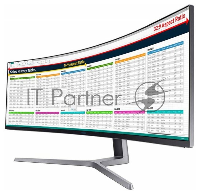 Монитор Samsung 49 C49HG90DMI черный VA LED 1ms 32:9 HDMI матовая HAS Pivot 3000:1 350cd 178гр/178гр 3840x1080 DisplayPort FHD USB 15кг