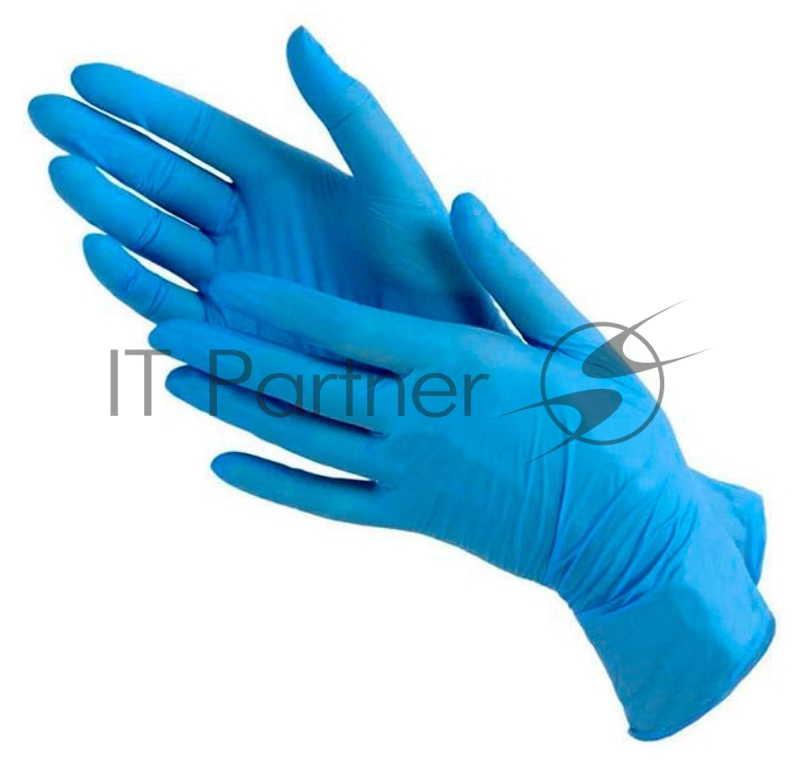 Перчатки нитриловые Nitrylex L (упак.:100шт) голубой