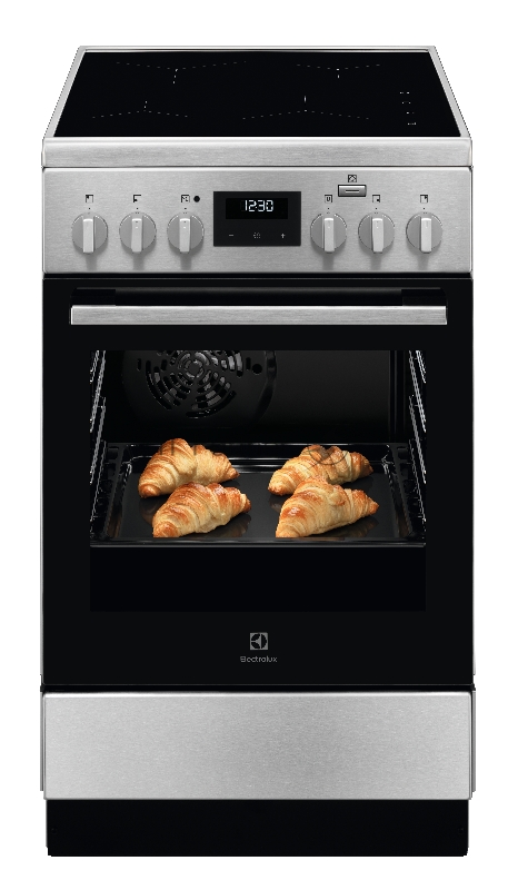 Электрическая плита ELECTROLUX/ Электрическая плита с индукцией, 50см шириной, нержавеющая сталь c Anti Finger Print, мультифункциональная электрическая духовка с паром SteamBake, электрический гриль, электронное управление с отключением духовки, 11