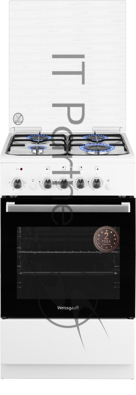Комбинированная плита Weissgauff WCS K2K02 WS