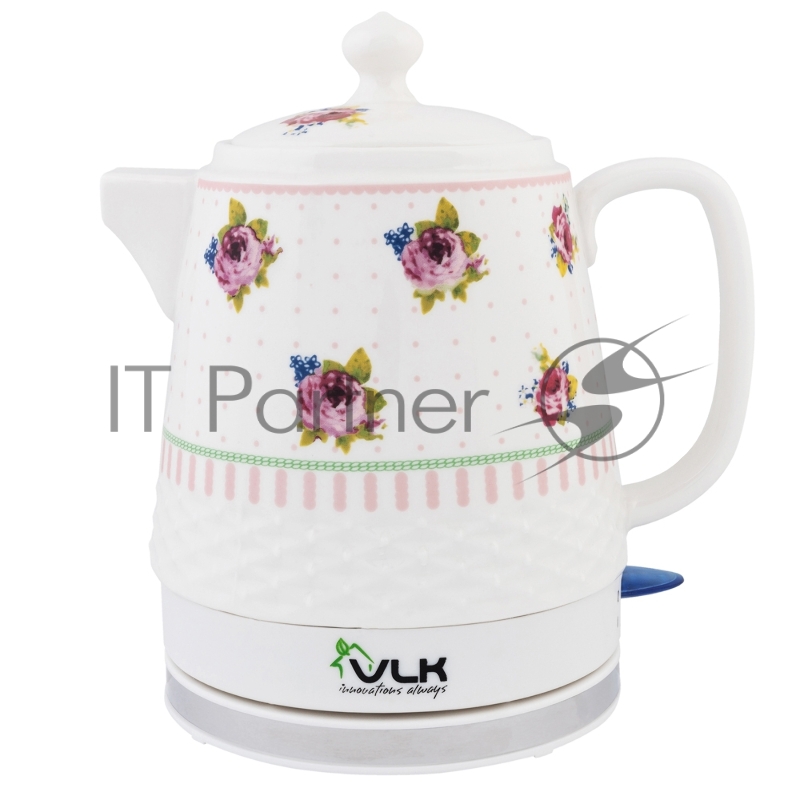 Чайник электрический керамический VLK Venice 6547 1200 Вт, емкость 1,4 л, белый с рисунком, 6 шт/уп.