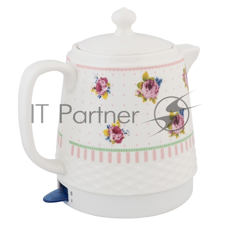 Чайник электрический керамический VLK Venice 6547 1200 Вт, емкость 1,4 л, белый с рисунком, 6 шт/уп.