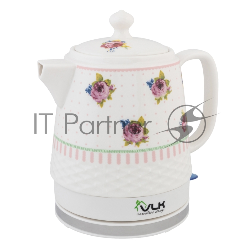 Чайник электрический керамический VLK Venice 6547 1200 Вт, емкость 1,4 л, белый с рисунком, 6 шт/уп.