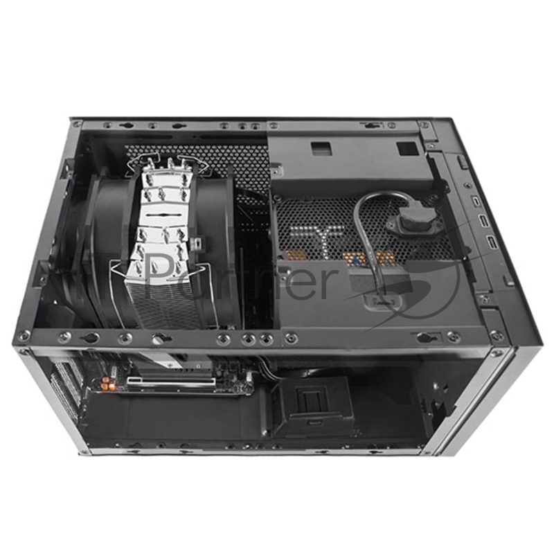 Корпус Silverstone SST-SG15B Mini-ITX корпус-куб с алюминиевой передней панелью black (811246)