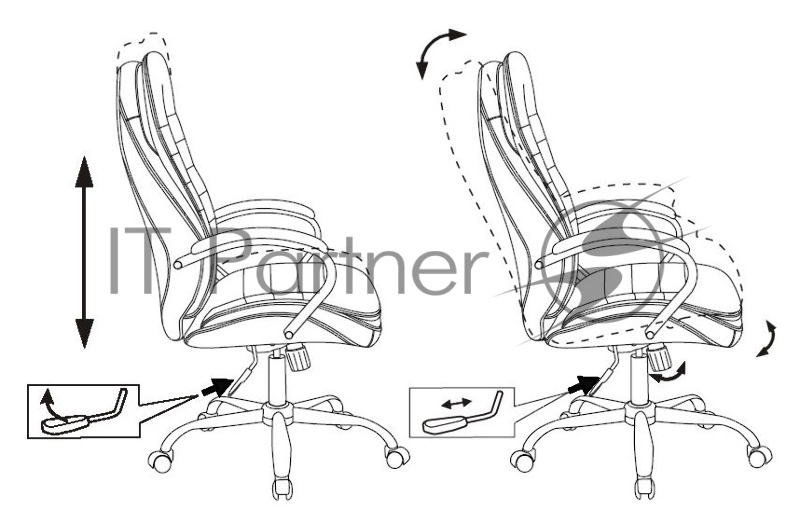Кресло руководителя Бюрократ T-9950SL Fabric черный Light-20 крестовина металл хром