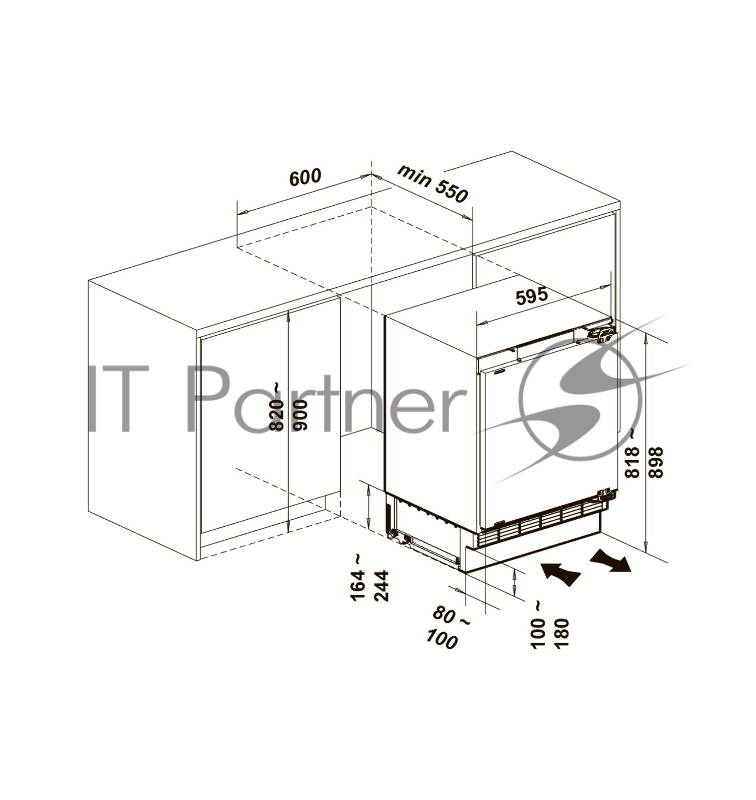 Встраиваемый морозильный шкаф LEX FBI 101 DF
