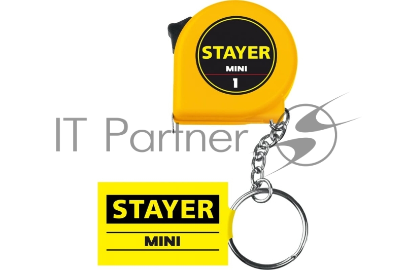 Рулетка-брелок STAYER Standard Mini цвет хромовый