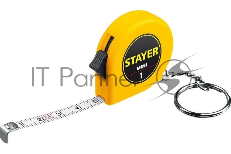 Рулетка-брелок STAYER Standard Mini цвет хромовый