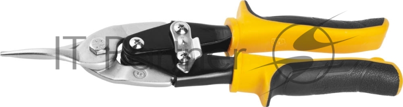 Ножницы JCB по металлу рычажные, хромованадиевая сталь, двухкомпонентная ручка, прямые, 250мм