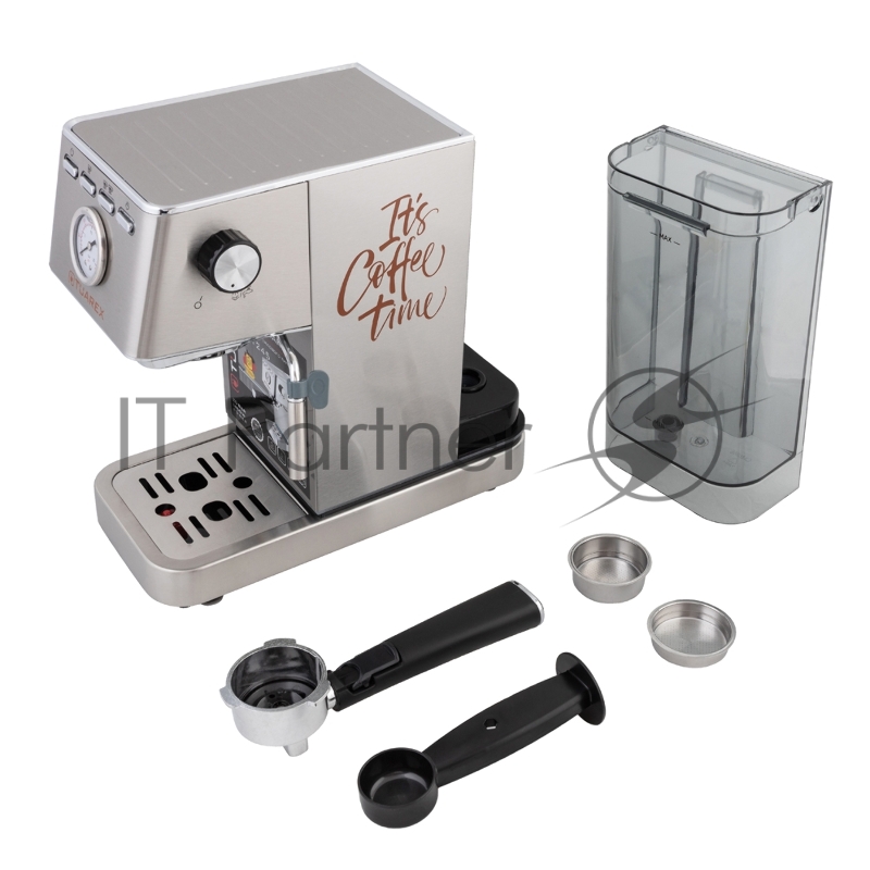 Кофеварка рожковая электрическаяTuarex TK-1245, объем-1.4л, материал- нержавеющая сталь, мощность:1450 Вт, давление пара 20 бар, 2 шт/уп