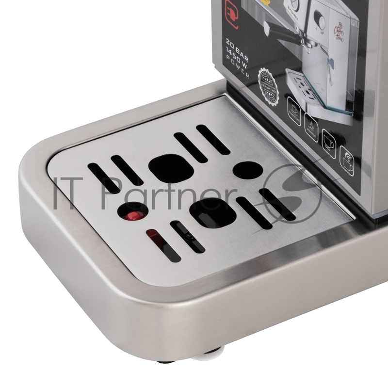 Кофеварка рожковая электрическаяTuarex TK-1245, объем-1.4л, материал- нержавеющая сталь, мощность:1450 Вт, давление пара 20 бар, 2 шт/уп