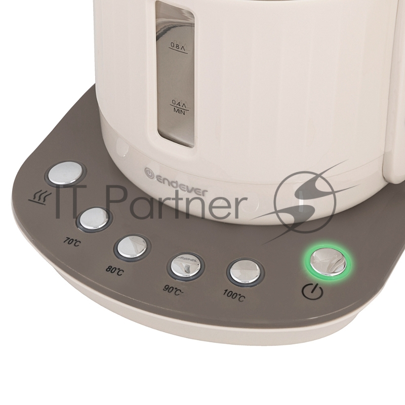 Чайник электрический Endever Skyline KR-365G, бежевый, мощность 1850 Вт, емкость 1,5 л, корпус из пластика, стекла и нержавеющей стали, 6 шт/уп.