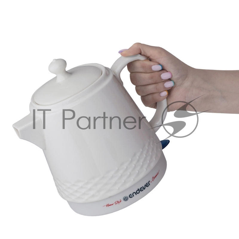 Чайник электрический керамический Endever KR-440C 1200 Вт, емкость 1,4 л, белый, 6 шт/уп.