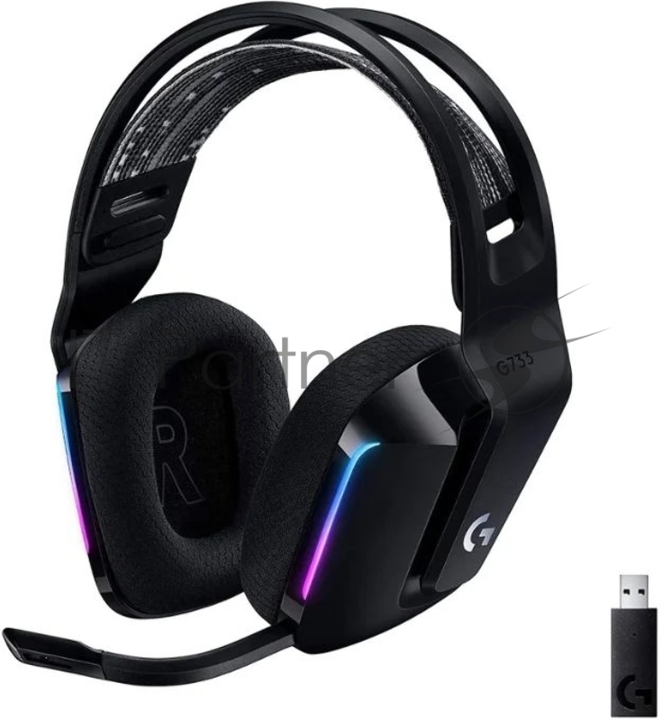 LOGITECH G733 LIGHTSPEED Wireless RGB Gaming Headset - BLACK - 2.4GHZ - EMEA