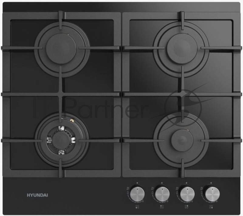 Газовая варочная поверхность Hyundai HHG 6434 BG черный