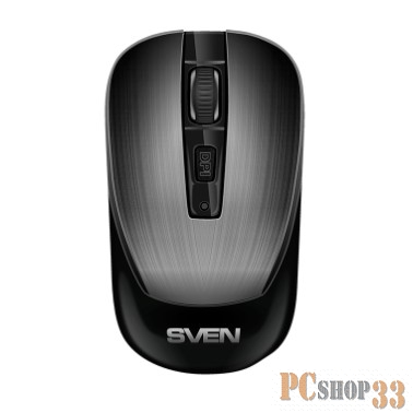 Беспроводная мышь Sven RX-380W серый металлик (2,4 GHz, 3+1кл. 800-1600DPI, блист.)