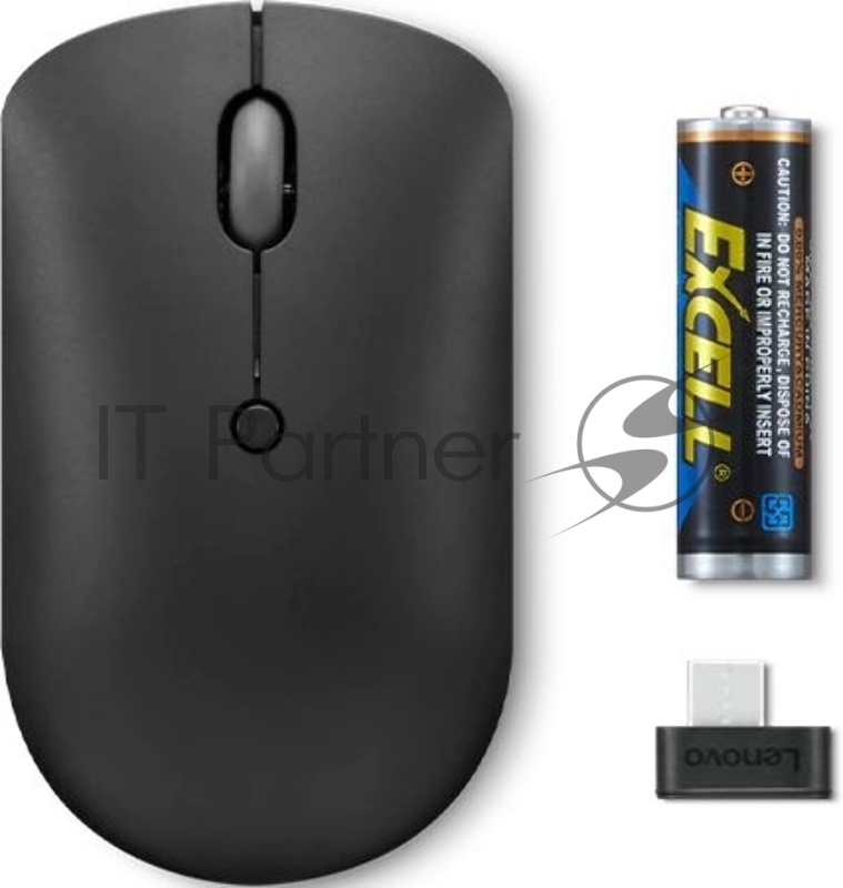 Мышь Lenovo 400 черный оптическая (2400dpi) беспроводная USB-C (3but)