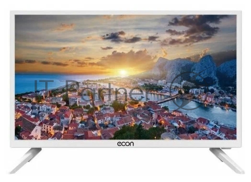 Телевизор облачный SMART с диагональю экрана 24 Белый цвет корпусаДиагональ: 24 (60 см)Цифровой тюнер DVB-T2/DVB-C (H.265H.264 MPEG 412 Video)USB медиаплеер с поддержкой MKV видеоСистема шумоподавленияУсиление слабого сигналаФормат экрана: 16:9Формат