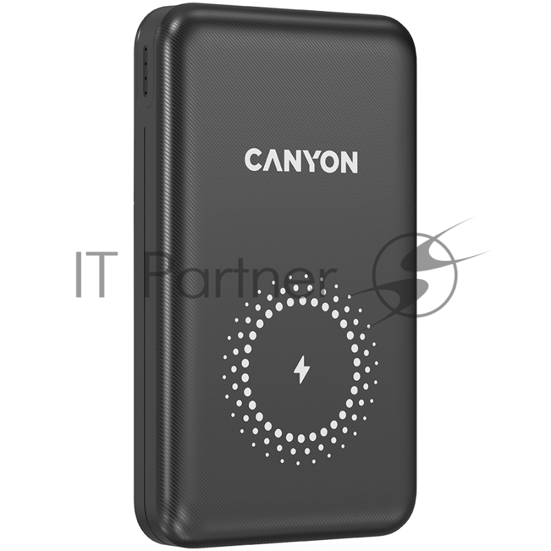 Портативный аккумулятор CANYON PB-1001 18W PD+QC 3.0+10W Magnet wireless charger powerbank 10000mAh Li-poly battery, Lightning Input:DC5V/2A, 9V/2A Type c PD Input: DC5V/3A, 9V/2A, Type C PD output:5V/3A,9V/2.2A,12V/1.5A QC 3.0 Output: DC5V/3A, 9V/2A
