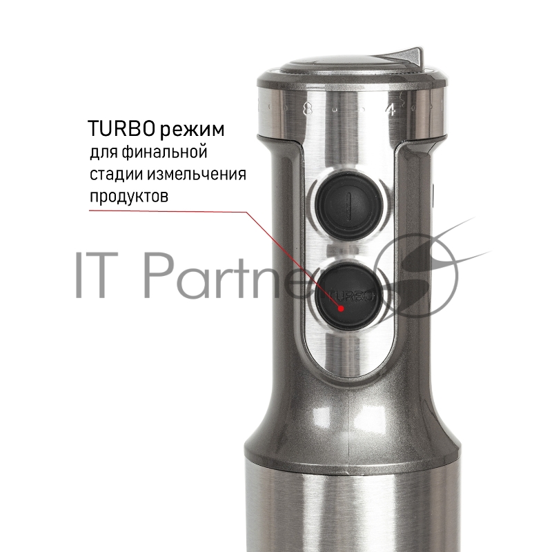 Блендер погружной, набор, максимальная мощность 1200 ватт, регулировка скорости, режим ТУРБО, светодиодная подсветка , измельчитель 500 мл, мерный стакан 600 мл, венчик для взбивания, петля для подвешивания, длина кабеля 1,15 м.