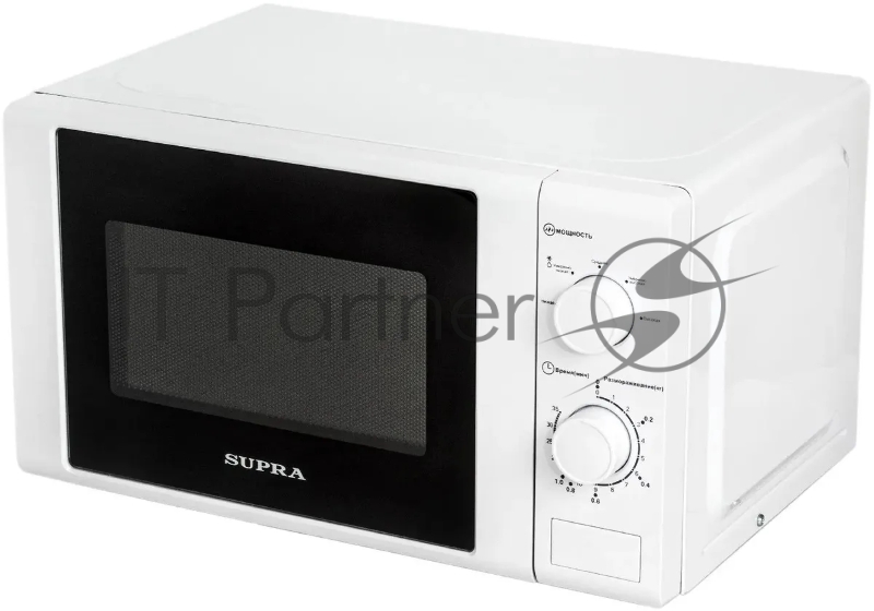 Микроволновая печь SUPRA 20MW66 (Печь микроволновая. Мощность: 700вт. Объем: 20 литров. Механическое управление. Таймер. 5 уровней мощности. Цвет: белый.)