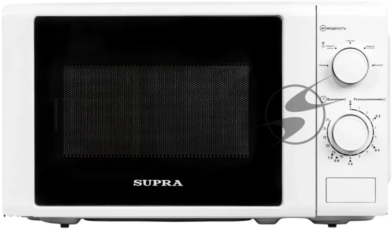 Микроволновая печь SUPRA 20MW66 (Печь микроволновая. Мощность: 700вт. Объем: 20 литров. Механическое управление. Таймер. 5 уровней мощности. Цвет: белый.)