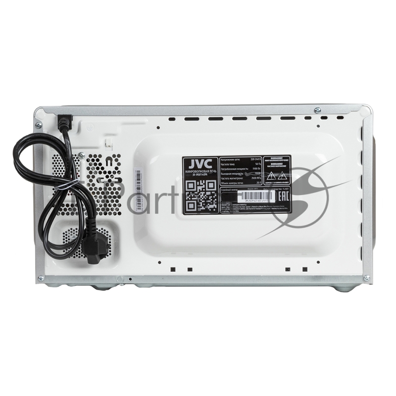 Печь микроволновая, объем 20л, выходная мощность 700 Вт, тип управления механический, 6 уровней мощности, разморозка, таймер на 30 минут, диаметр поворотного стола 245 мм, сигнал окончания приготовления.