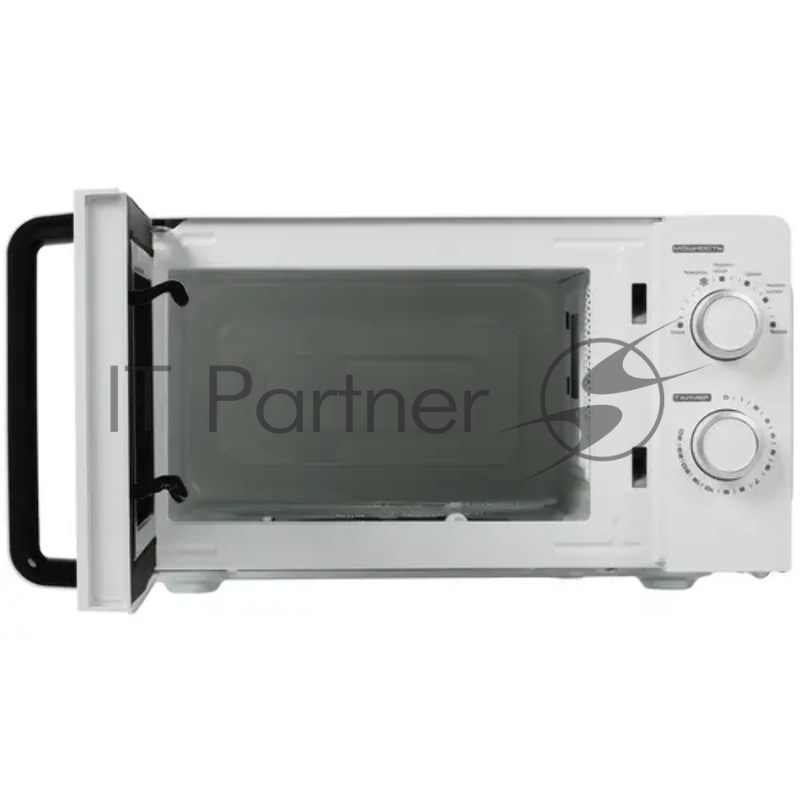 Печь микроволновая, объем 20л, выходная мощность 700 Вт, тип управления механический, 6 уровней мощности, разморозка, таймер на 30 минут, диаметр поворотного стола 245 мм, сигнал окончания приготовления.