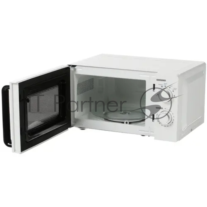 Печь микроволновая, объем 20л, выходная мощность 700 Вт, тип управления механический, 6 уровней мощности, разморозка, таймер на 30 минут, диаметр поворотного стола 245 мм, сигнал окончания приготовления.