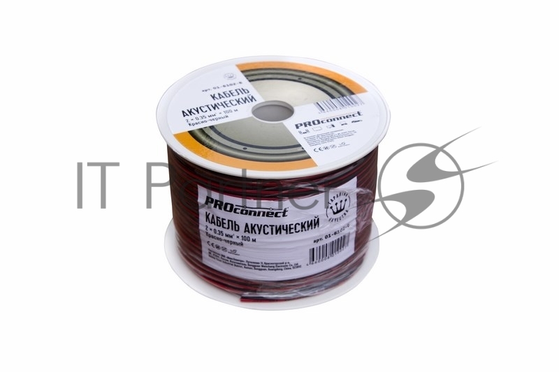 Кабель акустический PROconnect 2х0,35 мм², красно-черный, бухта 100 м