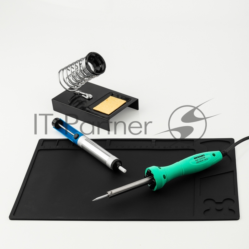 Набор К20 для пайки REXANT продвинутый (паяльник с подсветкой, подставка, экстрактор, коврик)