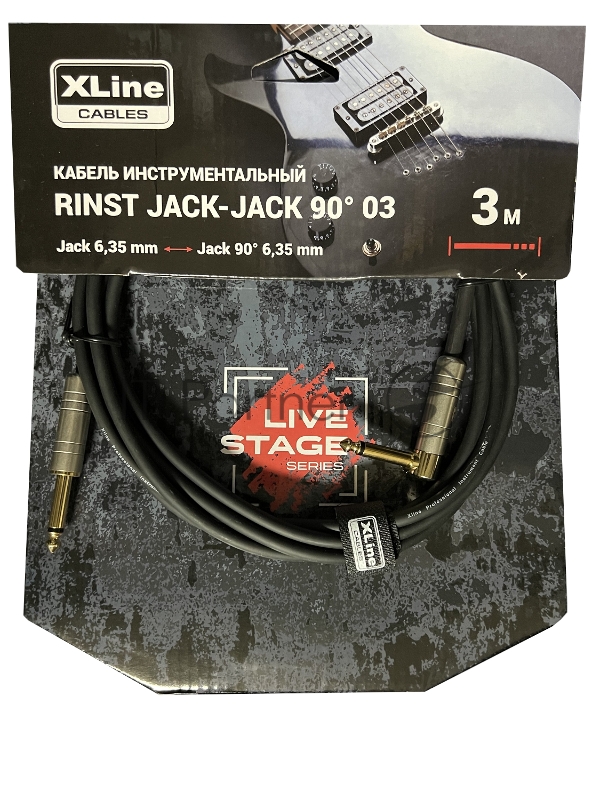 Кабель инструментальный Xline Cables RINST JACK-JACK 90° 03