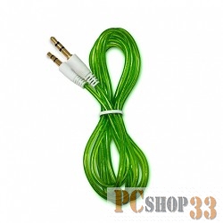Кабель Кабель аудио CBR 3.5 jack CB 10 (Shine) Green, 1,5 м.