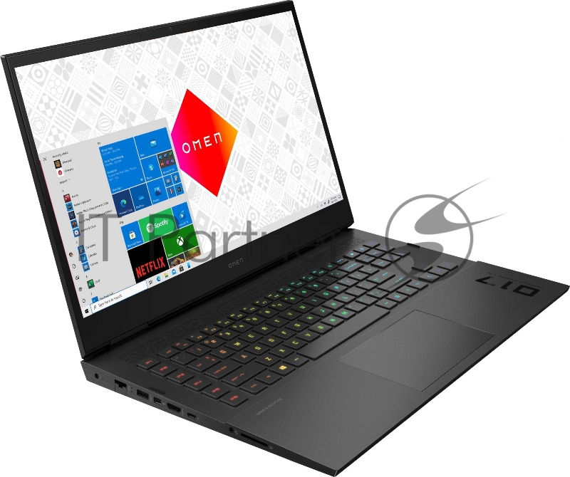 Ноутбук HP Omen 17-ck0045ur Core i7 11800H 16Gb SSD1Tb NVIDIA GeForce RTX3080 16Gb 17.3 IPS QHD (2560x1440) Windows 11 Home black WiFi BT Cam