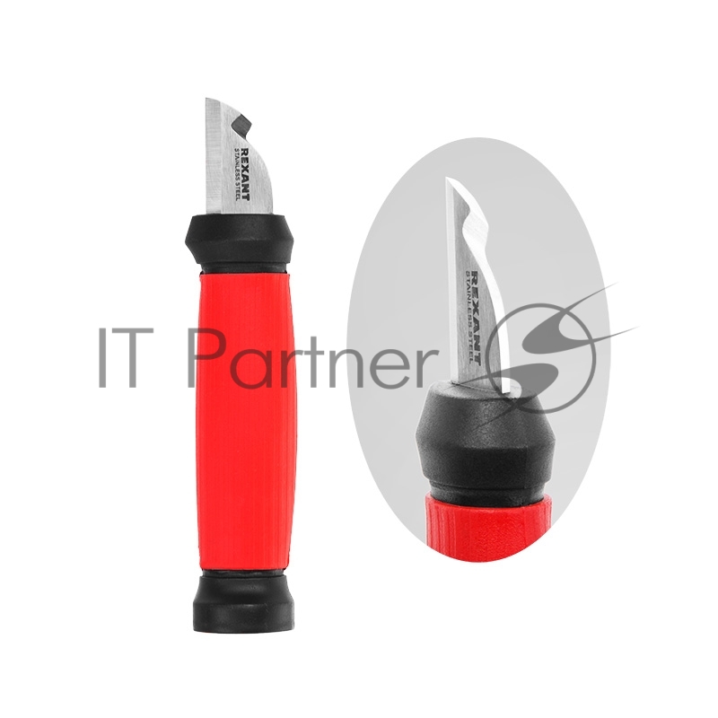 Нож монтажника, нержавеющая сталь, двухсторонняя заточка, лезвие 33 мм REXANT