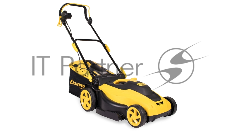 Газонокосилка электрическая CHAMPION EM3815 { 1,6 кВт пласт+ткань травосб. 45л шир.380мм выс.20-70мм, 11,5кг }