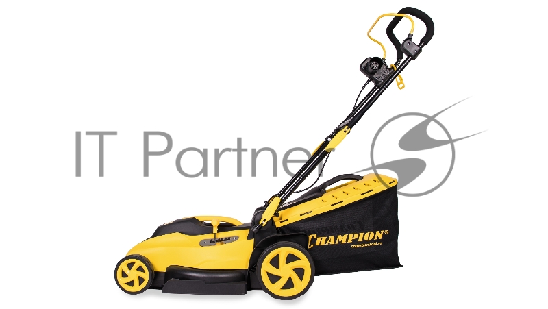 Газонокосилка электрическая CHAMPION EM3815 { 1,6 кВт пласт+ткань травосб. 45л шир.380мм выс.20-70мм, 11,5кг }