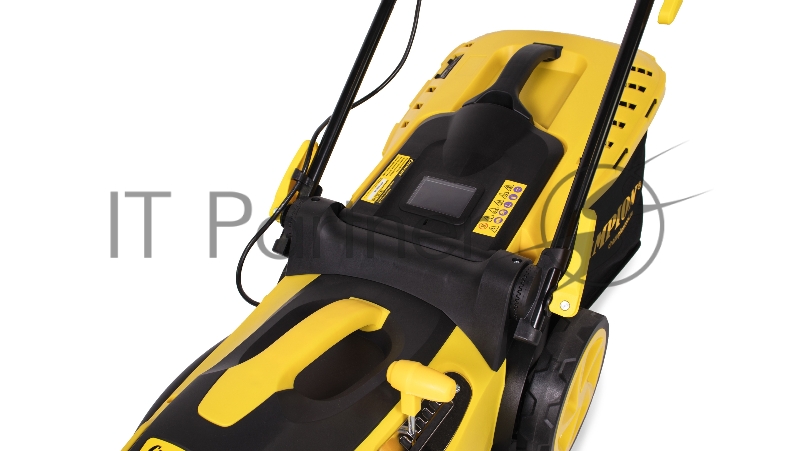 Газонокосилка электрическая CHAMPION EM3815 { 1,6 кВт пласт+ткань травосб. 45л шир.380мм выс.20-70мм, 11,5кг }