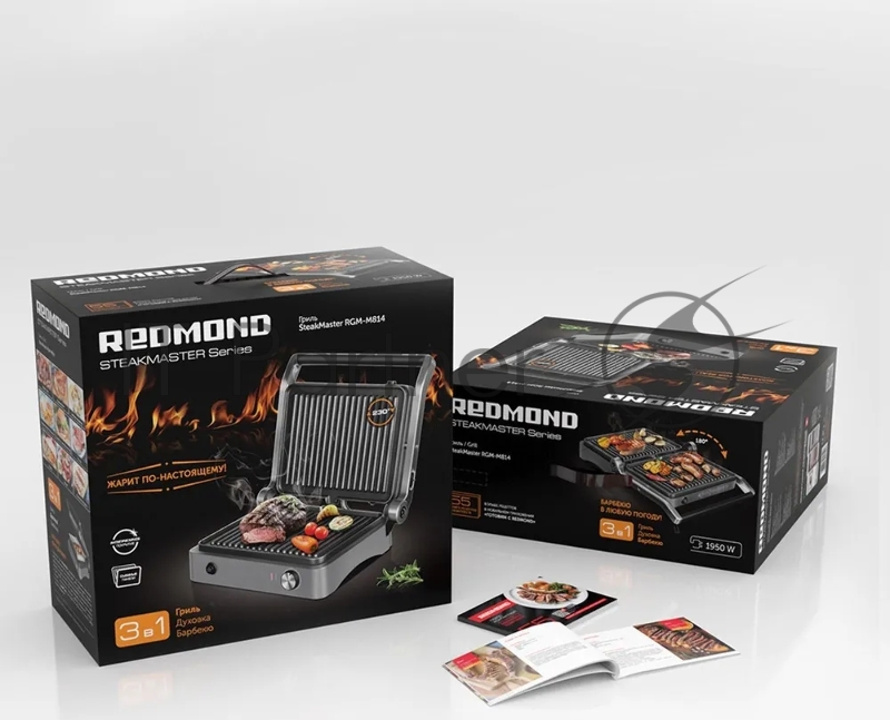 Электрогриль Redmond SteakMaster RGM-M814 серебристый