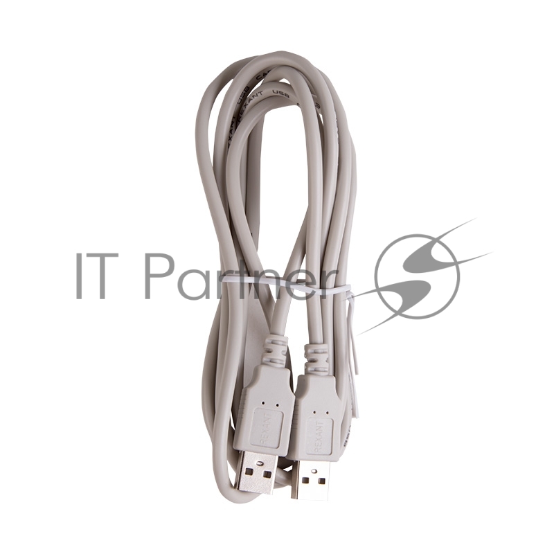 Кабель USB (шт. USB A - шт. USB A) 1.8 метра, серый REXANT